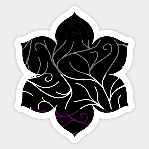 Black Velvet, Asexual Flag Vines Sticker by StephOBrien